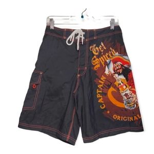 Captain Morgan Board Shorts Mens Size 28 Pirate Rum Swim Trunks